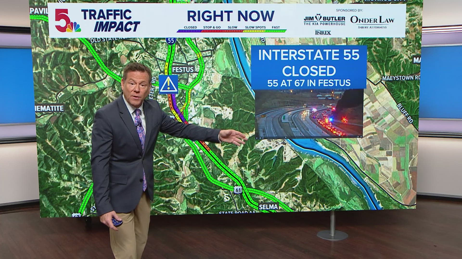 Crash closes northbound I-55 at Highway 67 in Jefferson Co. | ksdk.com