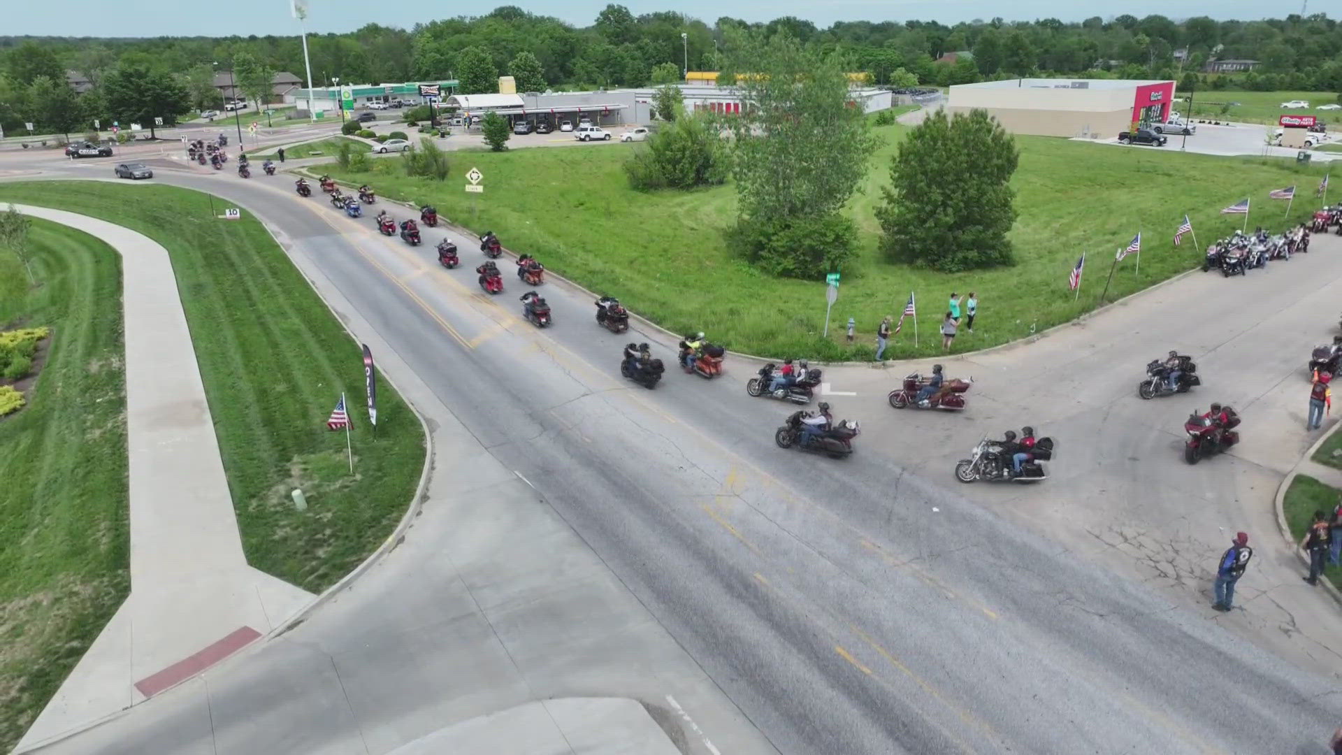 Hundreds of motorcycle riders are on a cross-country trip to honor the memory of all veterans. They made a pit stop in Wentzville on Wednesday.