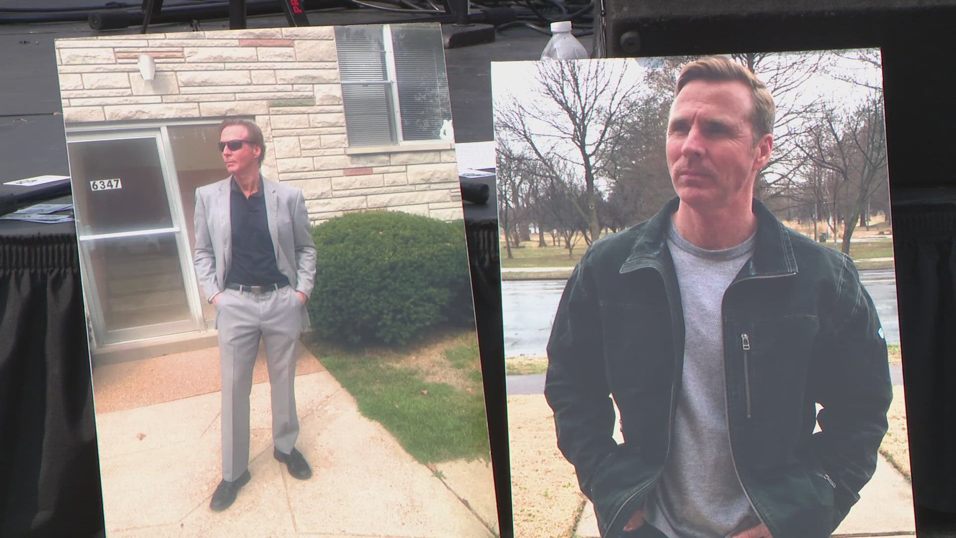 Hundreds gathered for a block party to remember the legendary St. Louis sportscaster and radio host Brian McKenna.