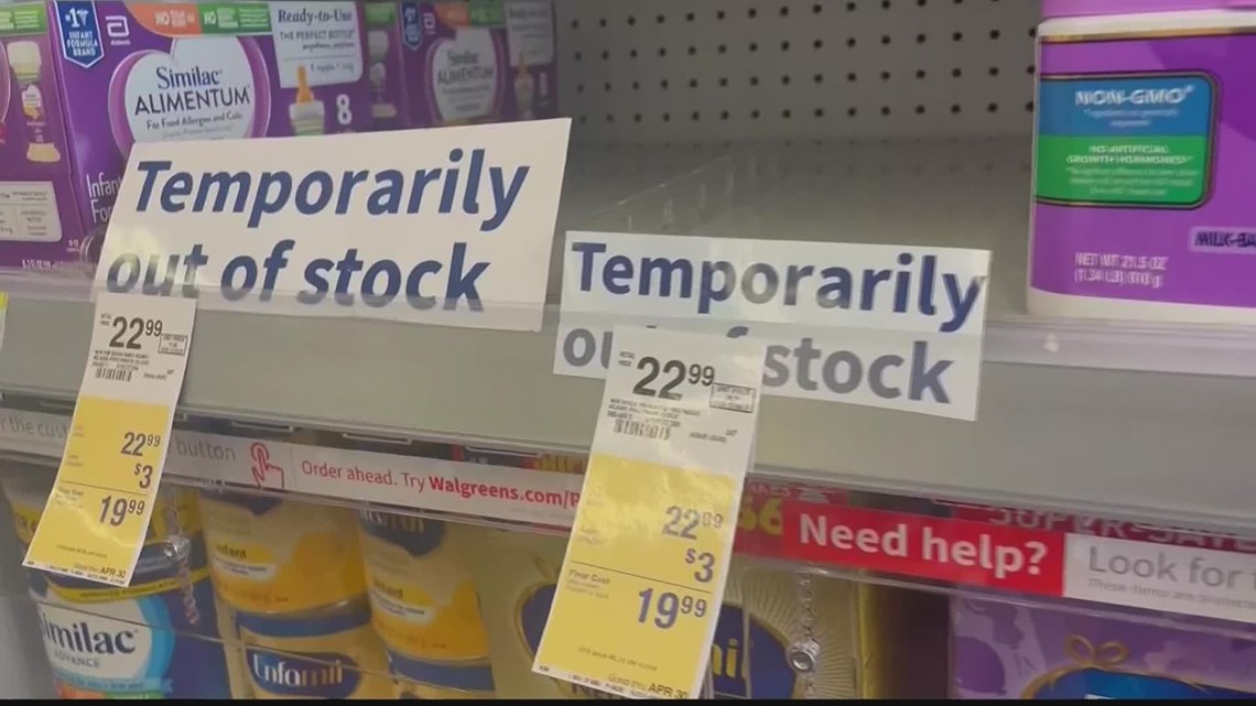 Infant formula scarce on St. Louis store shelves