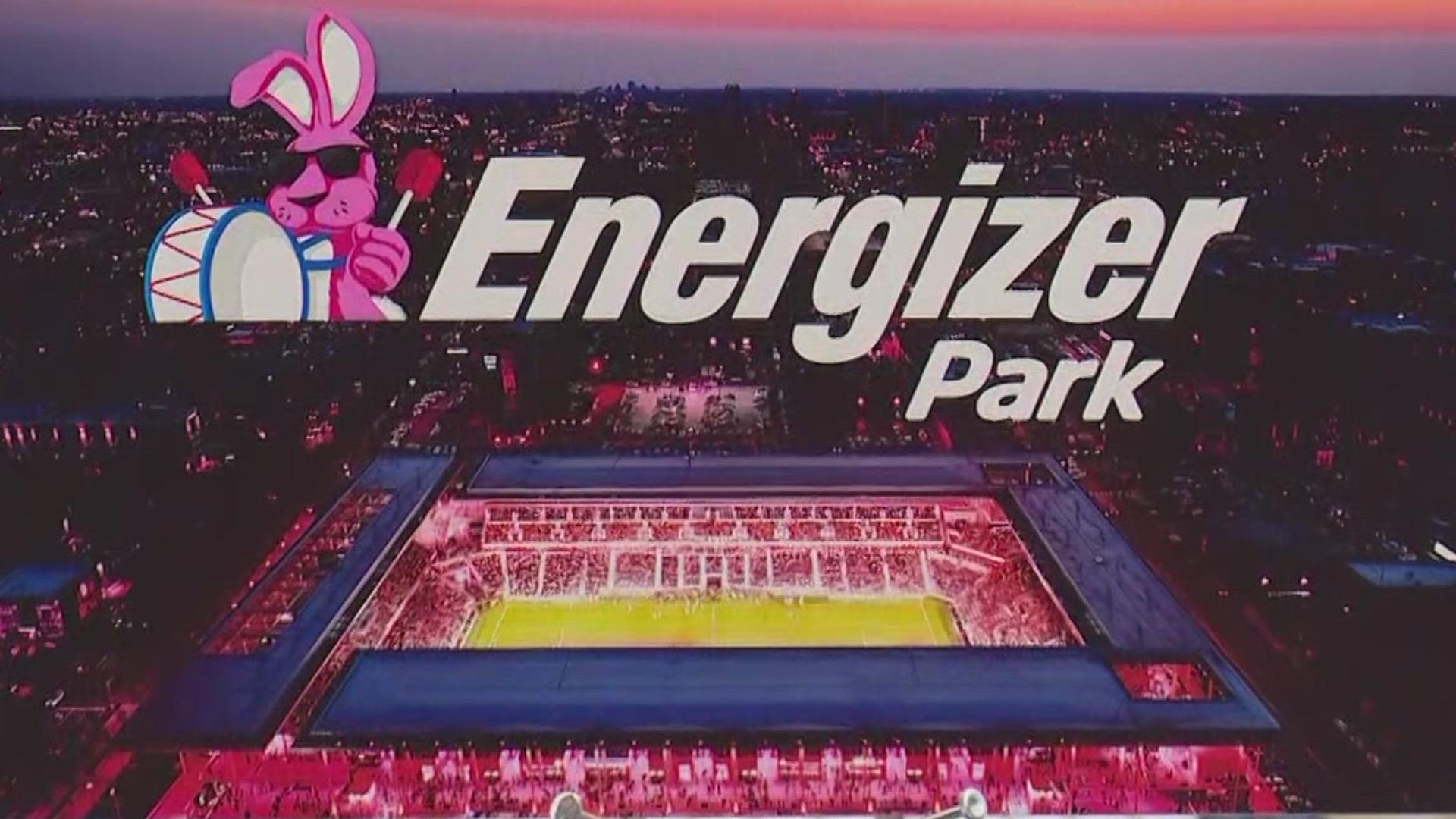 St. Louis SC announced a naming rights partnership with Energizer and the renaming of it's park to Energizer Park. 