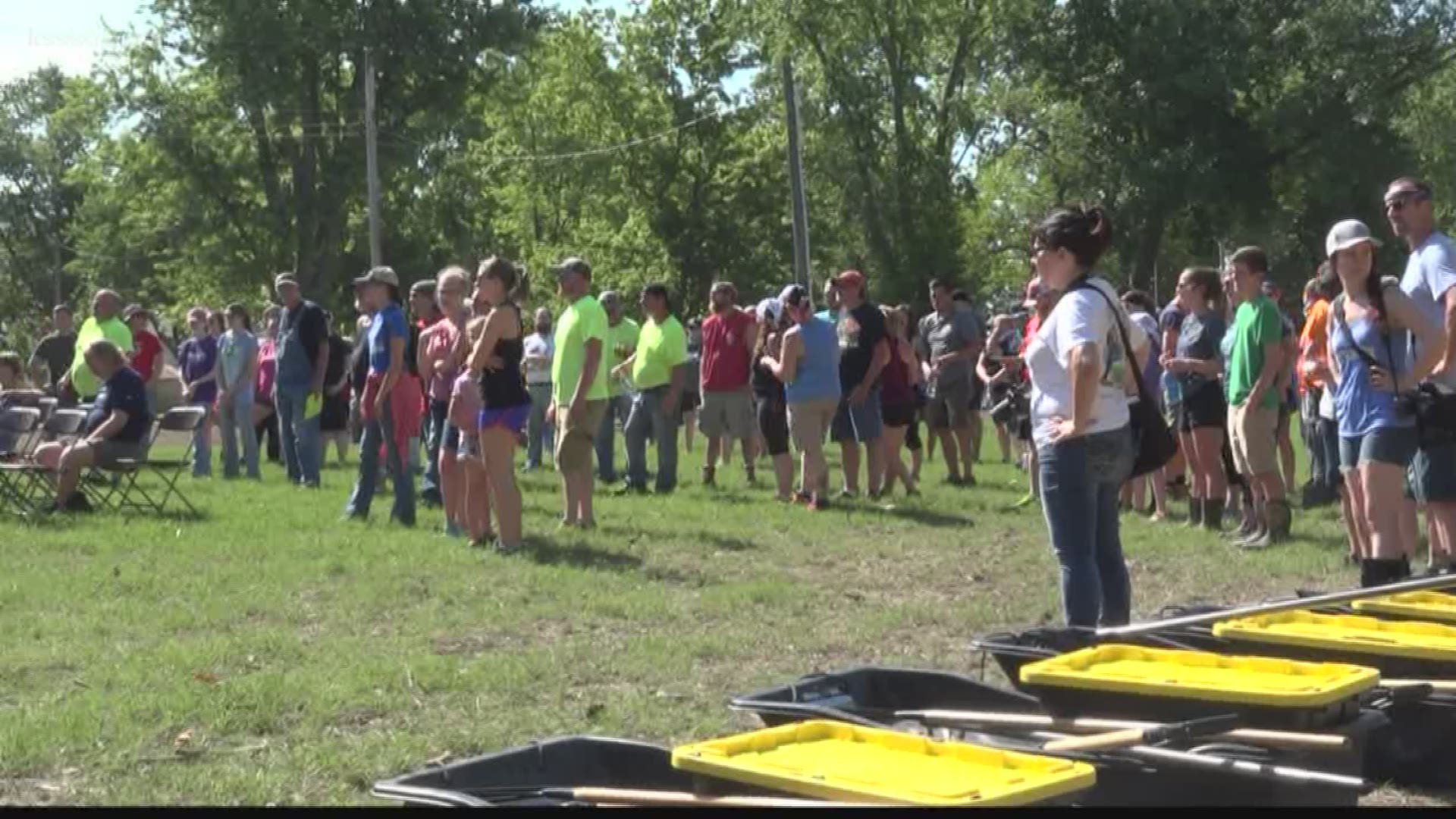 All of these volunteers were able to help 51 homes and haul away 68 tons of waste.