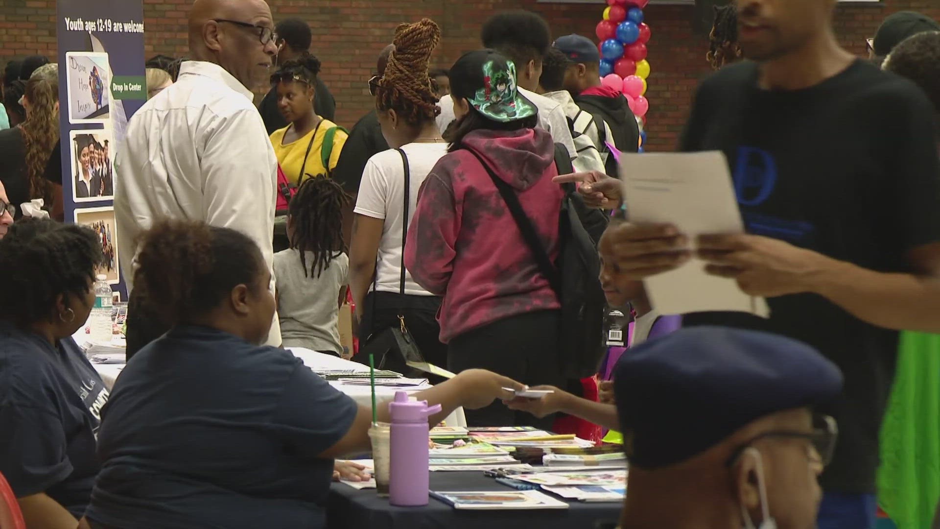 The Back to School Bash had a goal of helping 700 students prepare for heading back to classrooms. Everything from school supplies to hair cuts was offered.