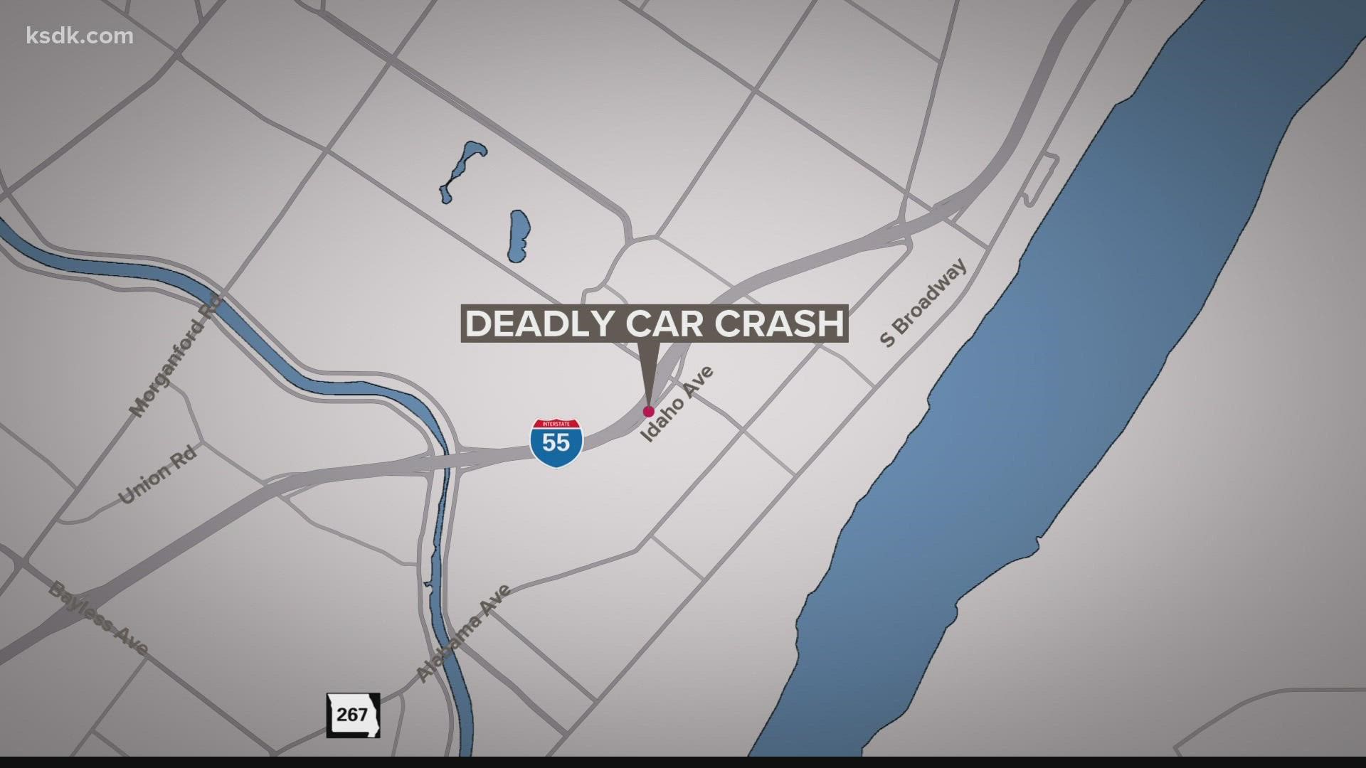 The crash happened in St. Louis' Carondelet neighborhood Sunday night.
