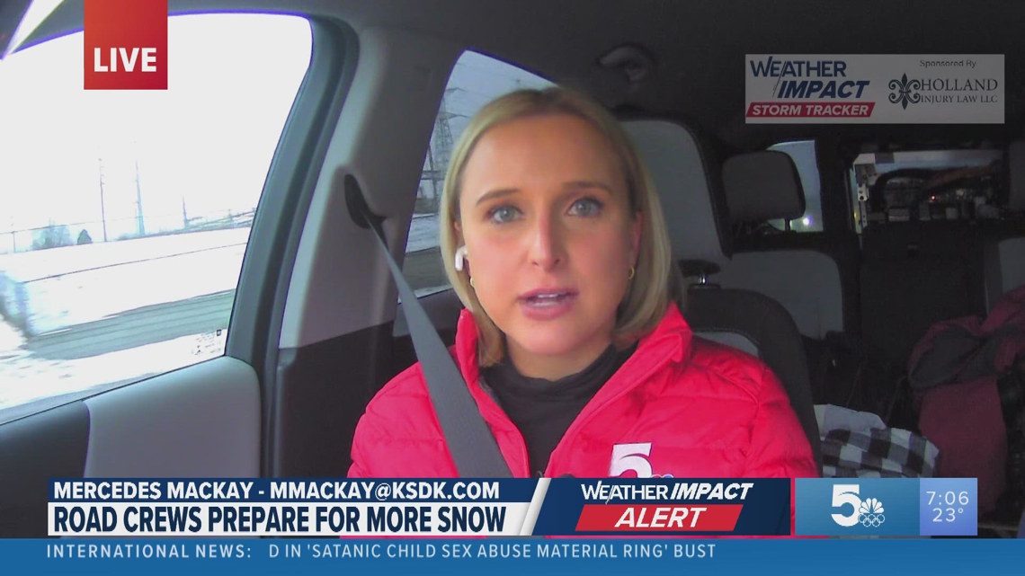 Road crews prep for another round of snow Monday afternoon, evening ...