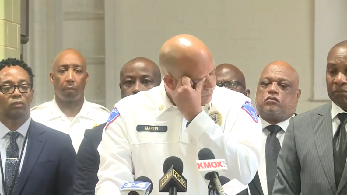 Wellston, Missouri crime Major Martin emotionally talks about his
