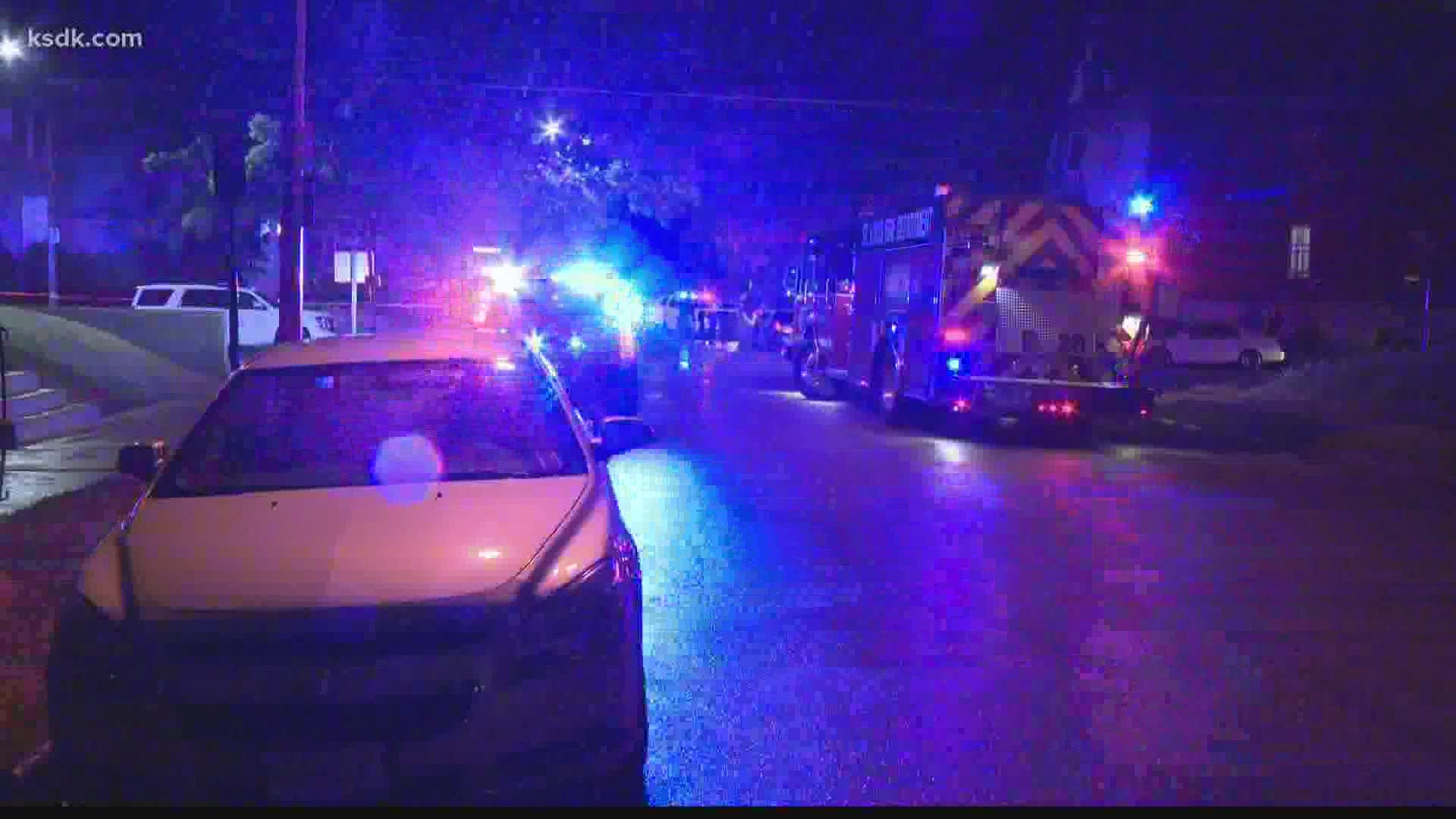 Officers found a man shot in the head and a woman shot in the leg early Sunday morning