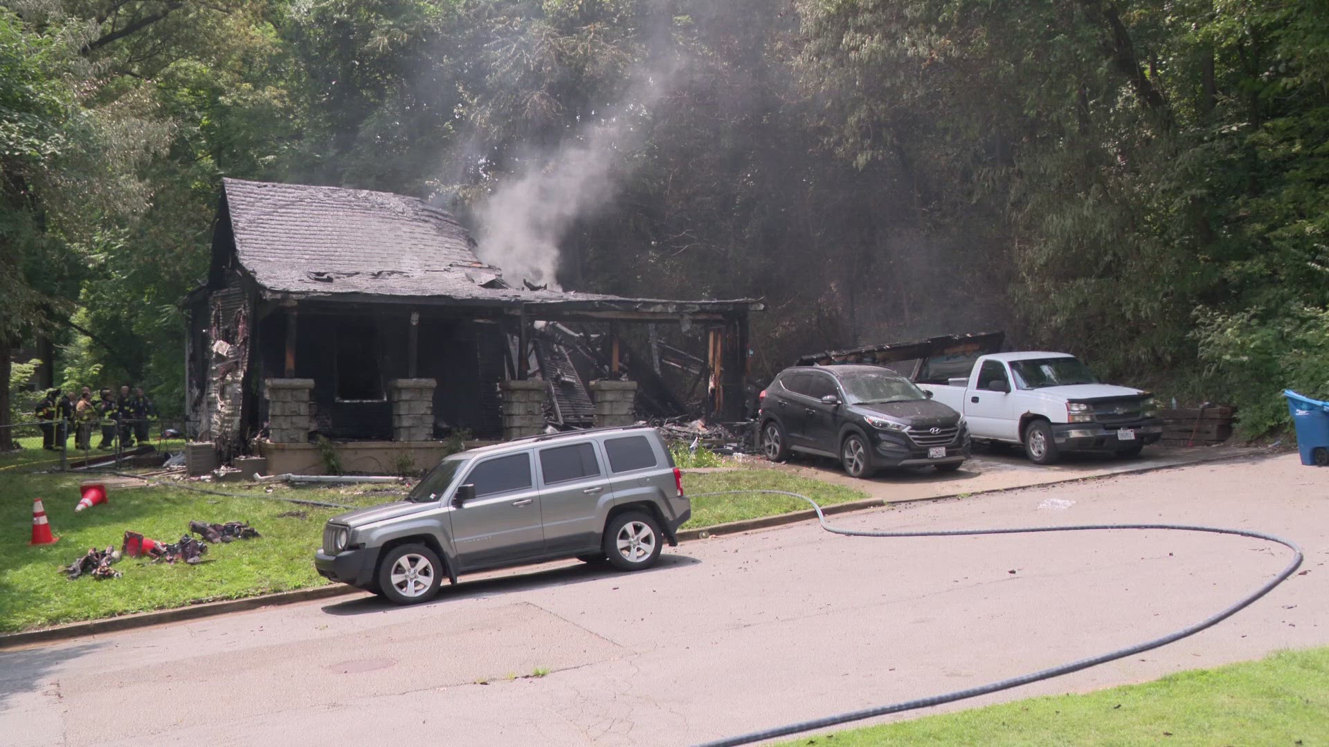 Three adults and two small children were taken to the hospital for treatment after a house explosion in St. Charles. The cause is still under investigation.