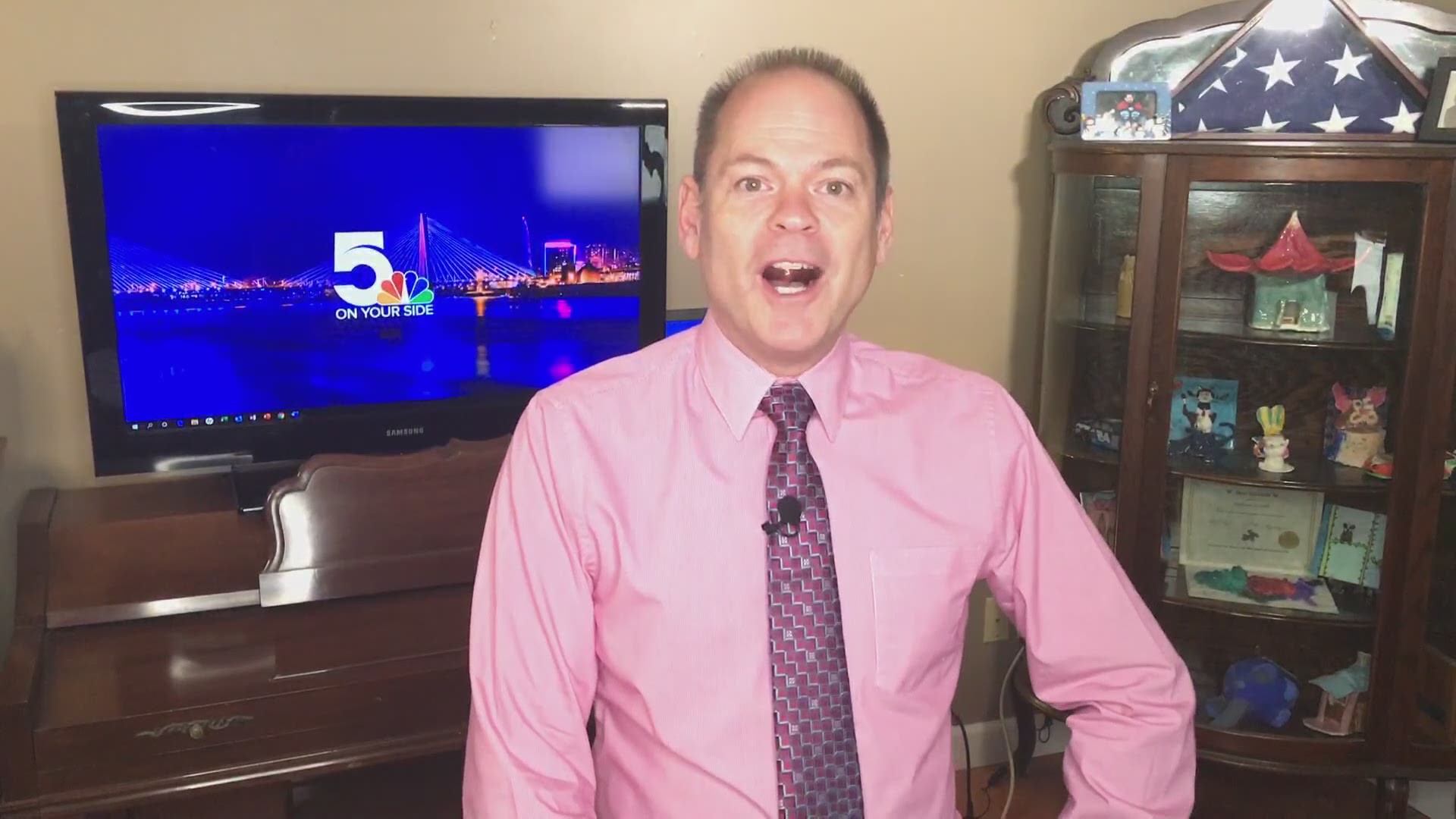 Chief Meteorologist Scott Connell was trying to record a segment for weather and his pup Maple was not having it…