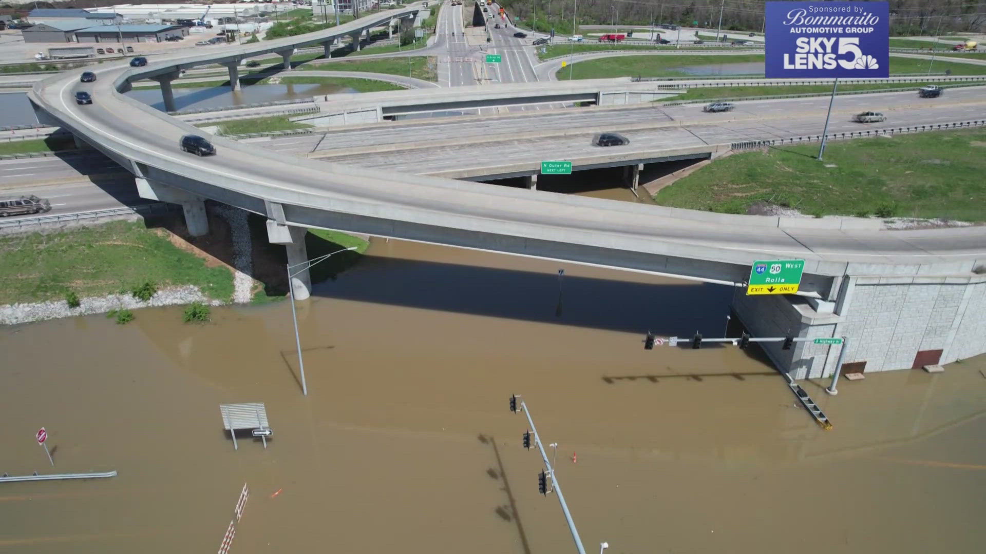 The Meramec River crested Tuesday in Valley Park. MoDOT crews will begin work to reopen the Route 141 and I-44 intersection Wednesday night.