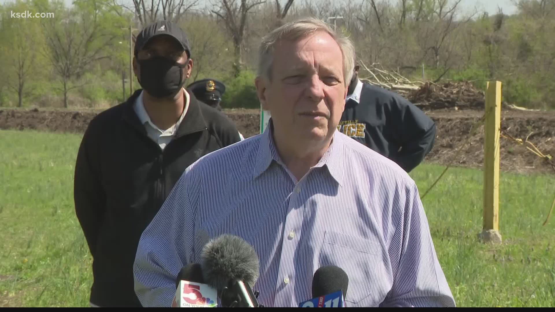 Sen. Dick Durbin is marshaling resources to clear out the 14-mile Harding Ditch