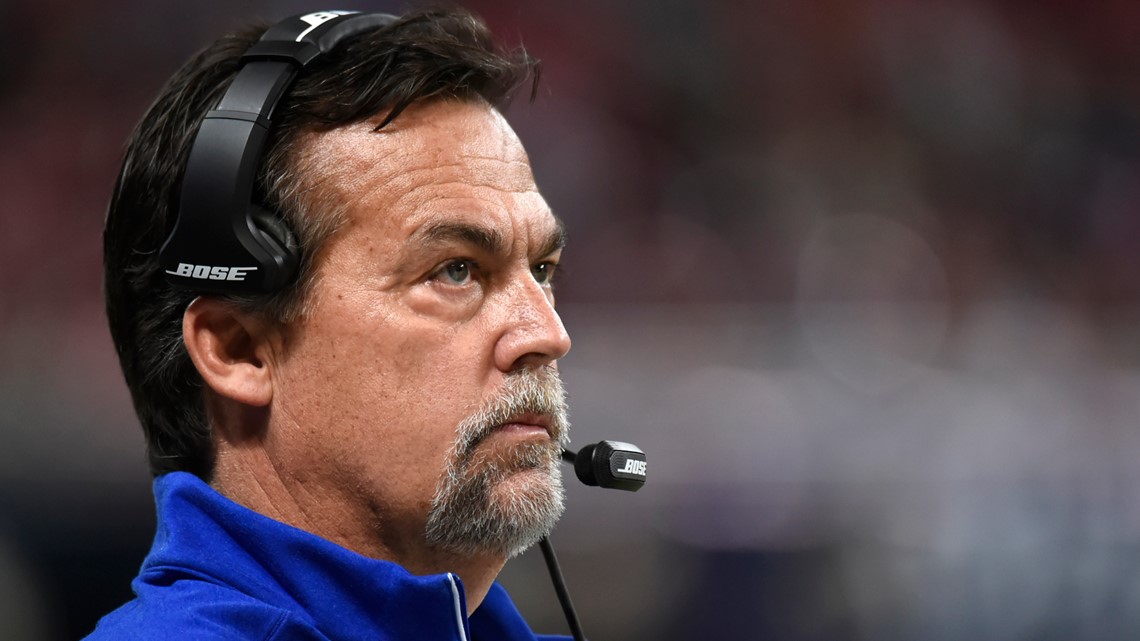 St. Louis Rams head football coach Jeff Fisher watches the action against  the Oakland Raiders in the first quarter at the Edward Jones Dome in St.  Louis on November 30, 2014. St.