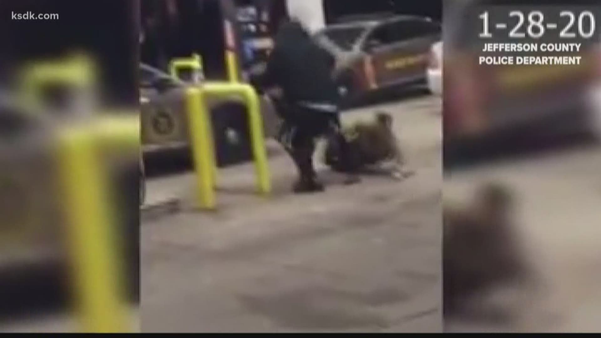 The Jefferson County Sheriff's office posted a video to social media showing two of its deputies struggling with a man at a gas station