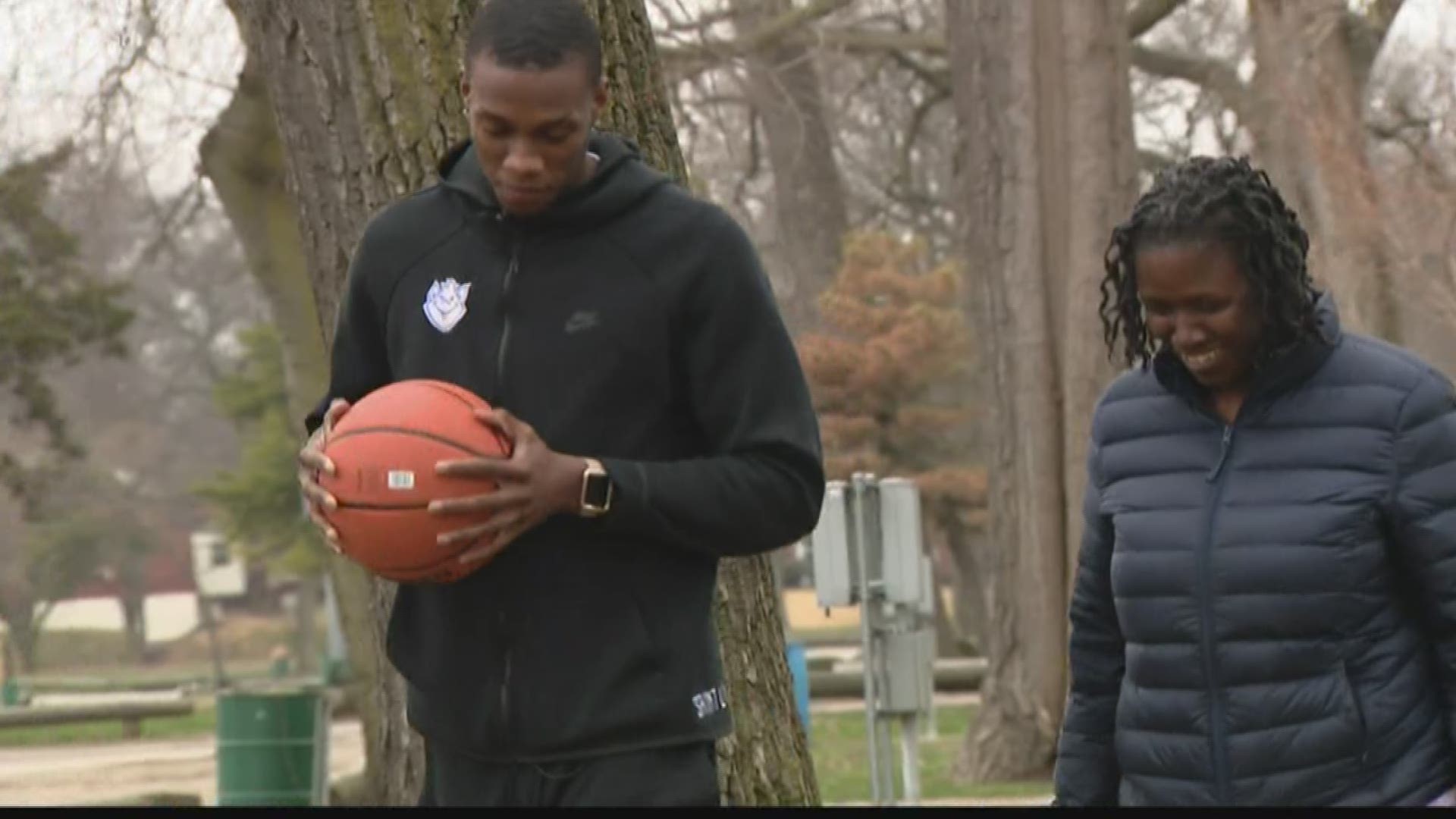 He was the best in-conference scorer in the history of the Billikens, she is his inspiration.