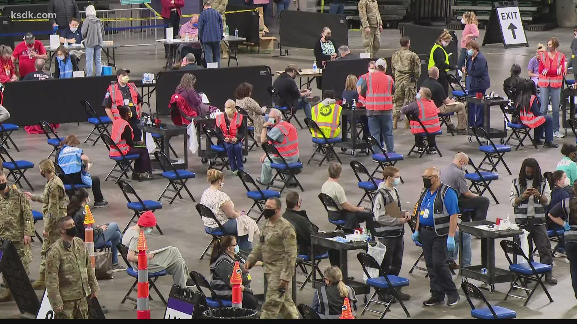 Clinic organizers say they're still seeing a lot of anxiety and excitement for vaccines, leading to long lines