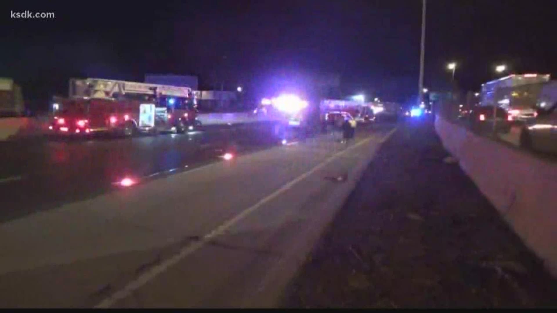 The interstate was shut down for several hours following the crash.