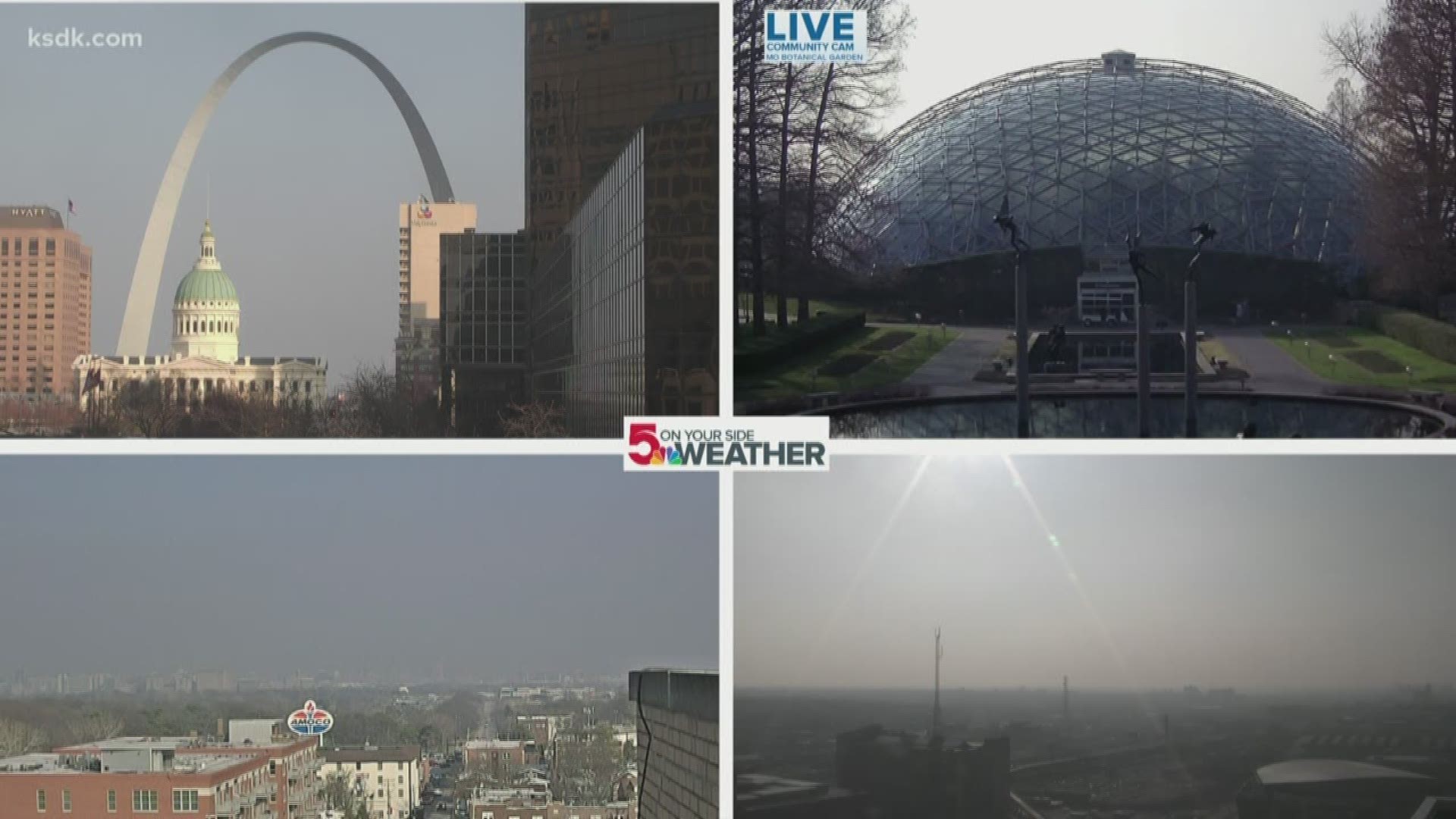 A blanket of haze covers the metro area