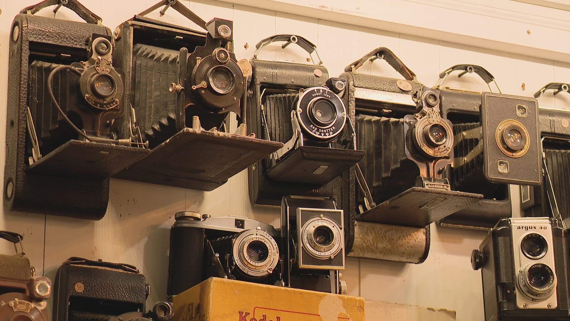 At STL Vintage Camera, you'll find owner Andy Holman either tinkering with old cameras or talking about them. His shop holds close to 700 of them.