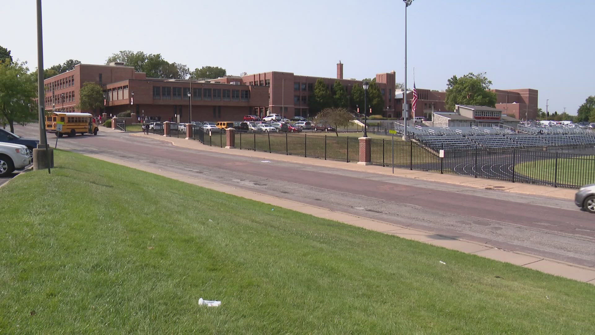 A former student was arrested after a threat was made to a north St. Louis County school. No further information was released regarding the incident.