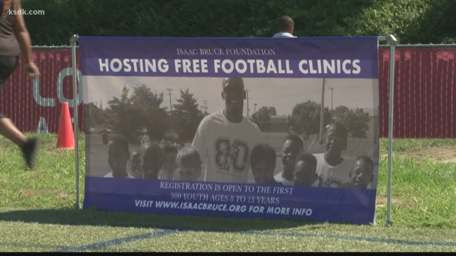 If giving the city its first Super Bowl wasn't enough, Isaac Bruce was back giving up his time and wisdom to kids at Lou Fusz Training Center on Saturday.