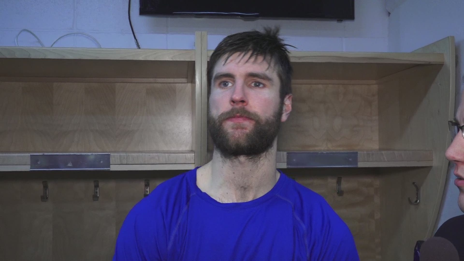 Alex Pietrangelo talks after the Blues got their seventh win in a row, an overtime thriller on the road against the Calgary Flames. Courtesy: Blue Note Productions