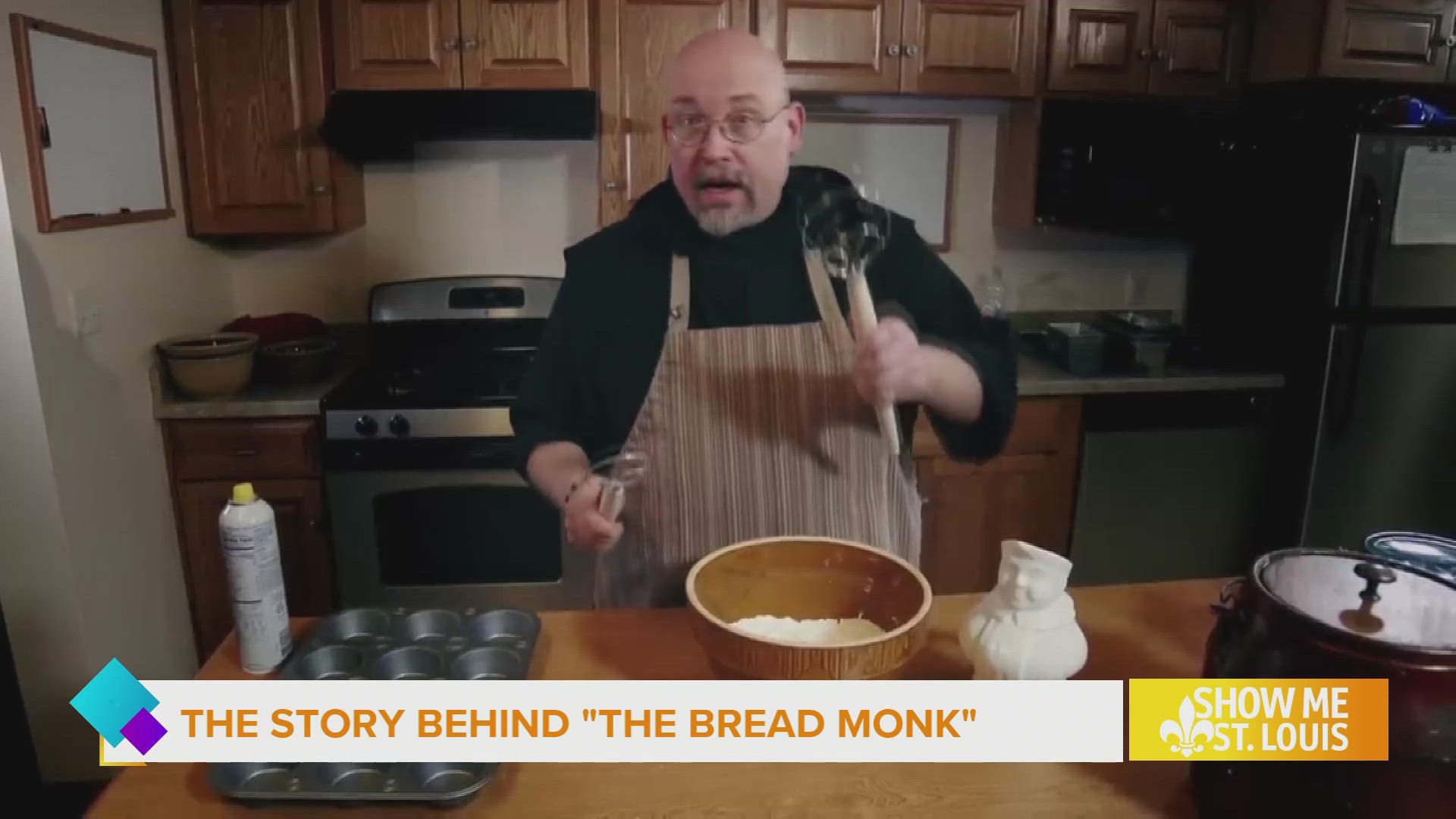 Until 2001, the Bread Monk could be seen on television screens teaching recipes on the PBS show, “Breaking bread with Father Dominic." And now, he is in the kitchen.