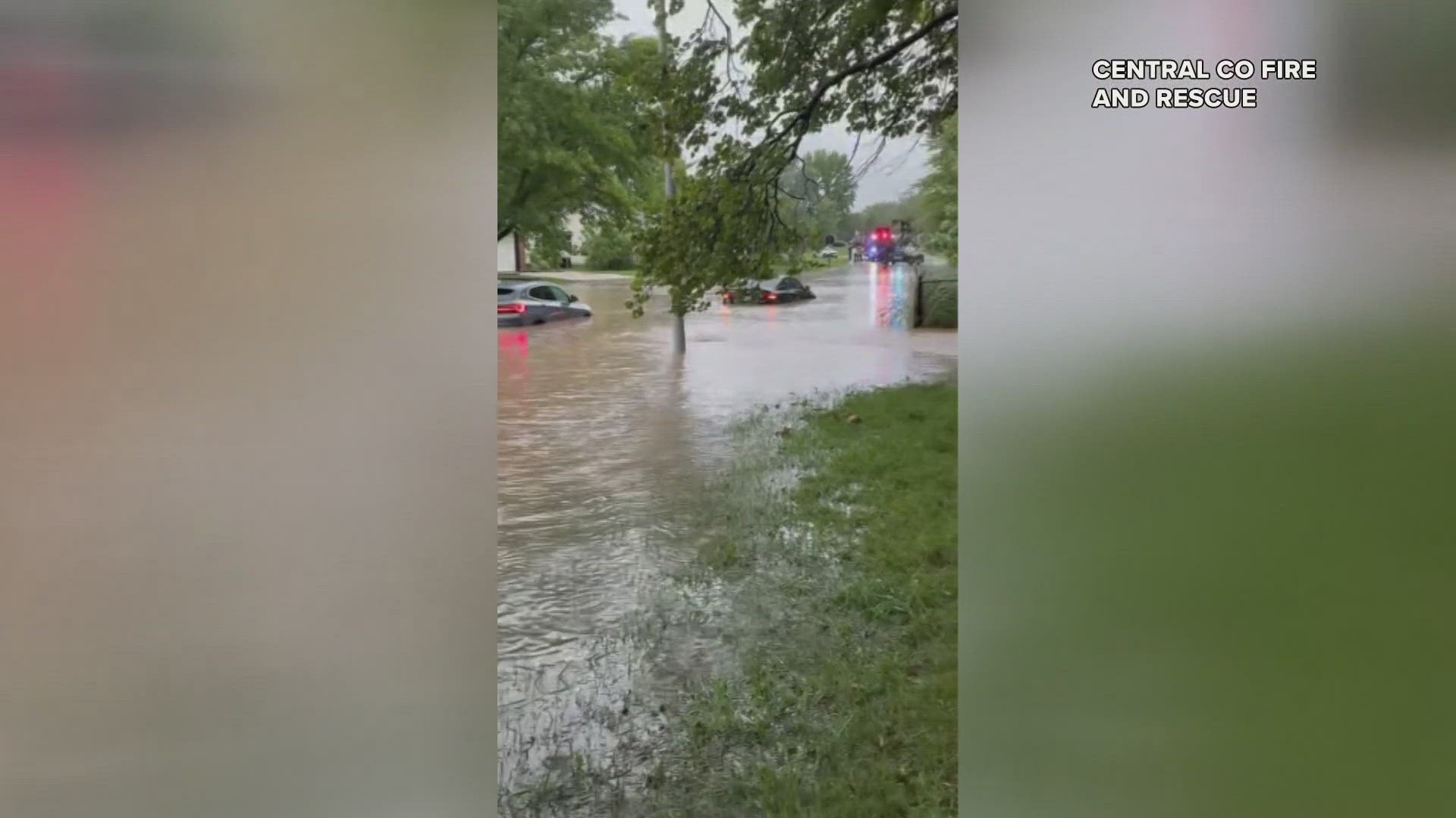 A department had more than ten calls for people stranded in cars. In total today, their departments rescued 11 adults and two children.