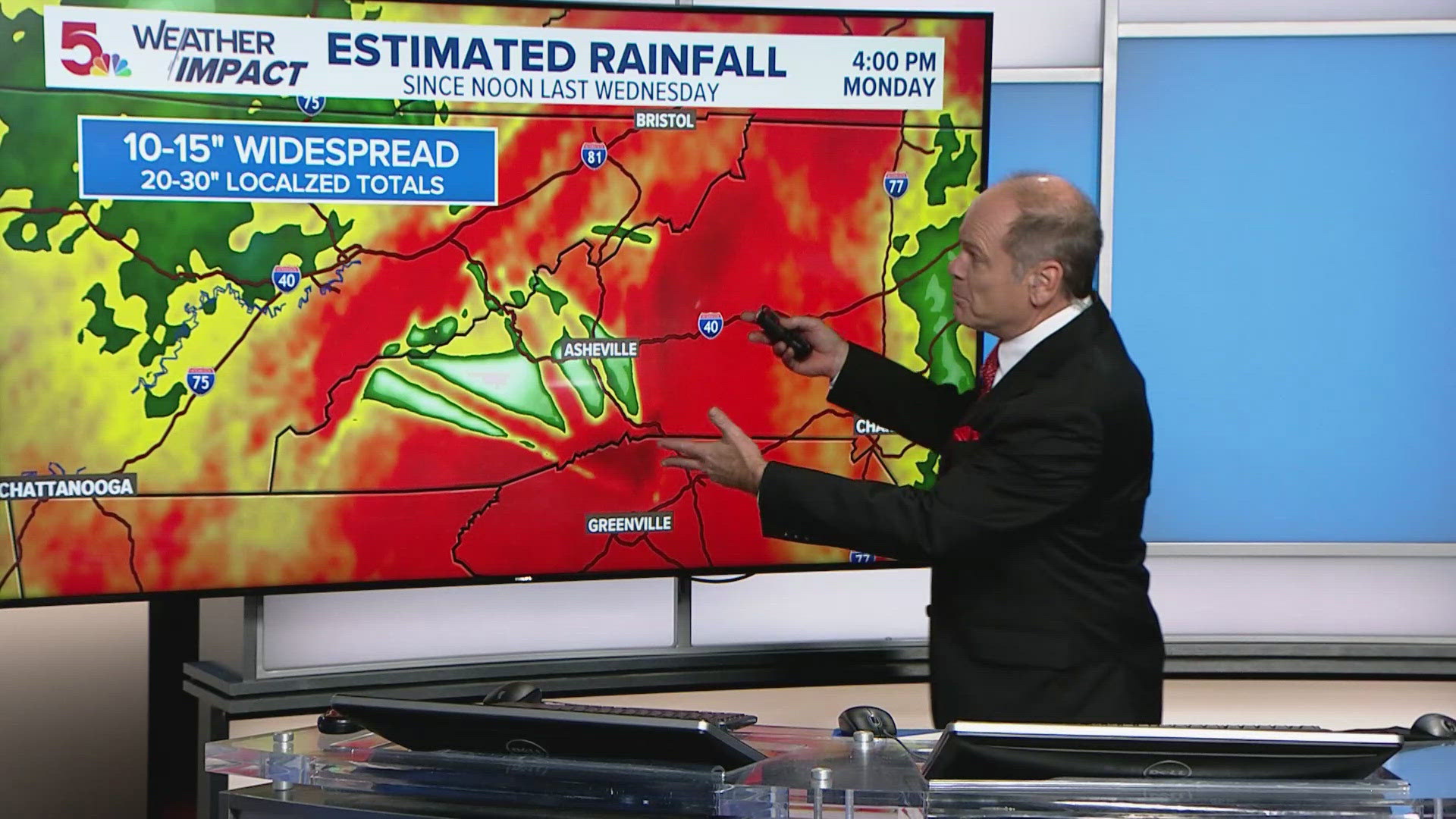 Heavy rains ahead of Hurricane Helene and then the rains from Helene, plus high winds, equated to upwards of two feet or more of water in the mountainous areas.