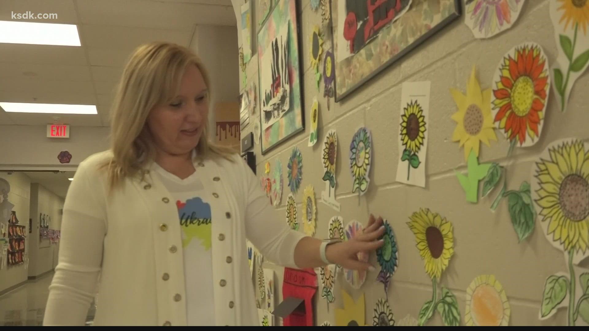 A Jefferson County art teacher is from Ukraine and many of her family members are still there. Her students decided to try and bring hope to a difficult situation.