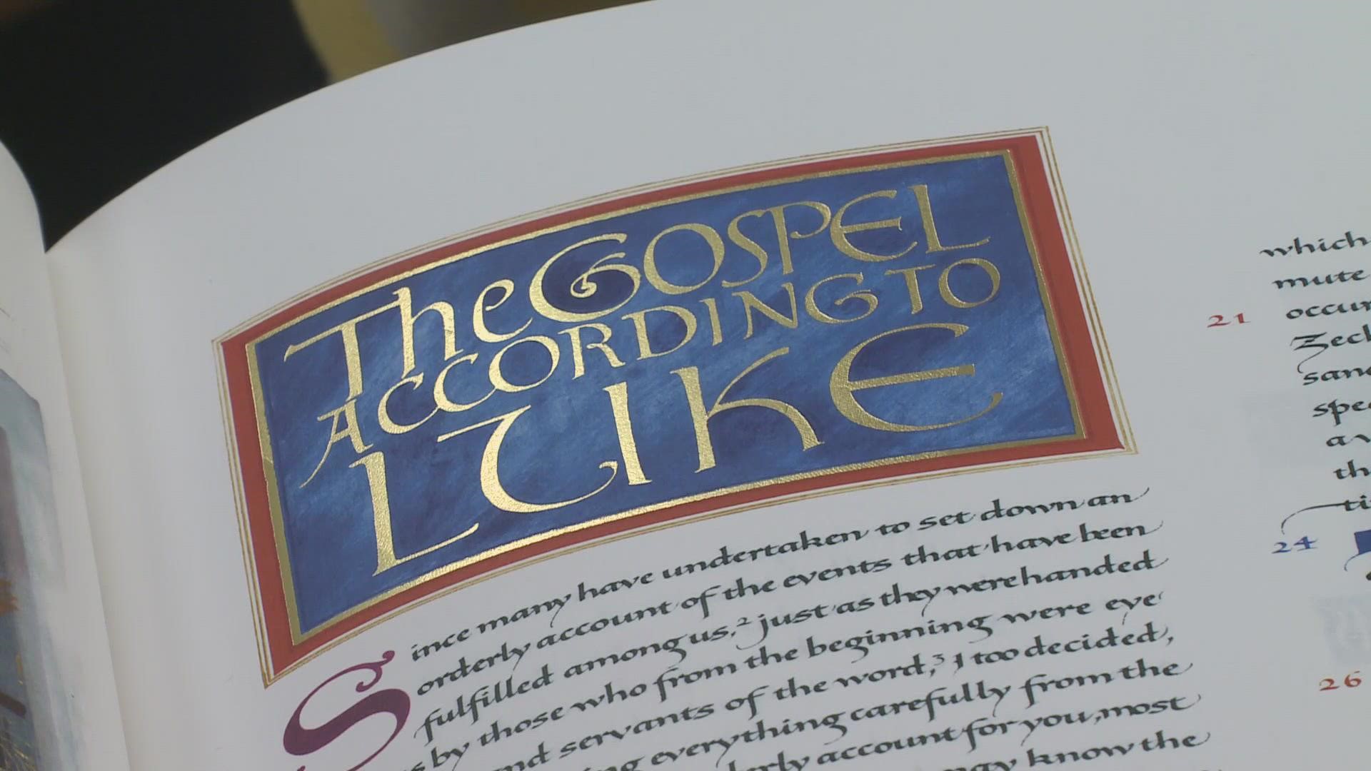 The St. John's Bible is the first completely handwritten and illuminated Bible to be commissioned by a Benedictine abbey since the invention of the printing press.