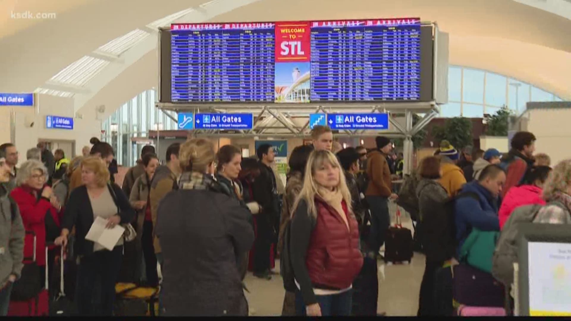 Passengers were evacuated to the Terminal 1 garage during the fire.