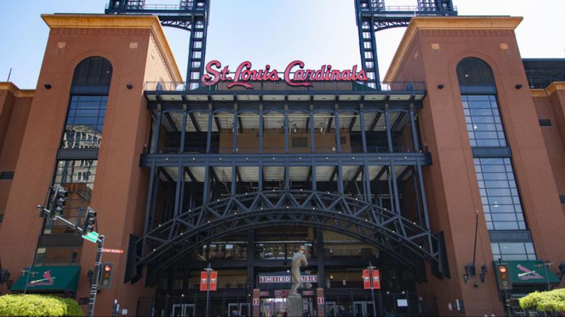 About 45,000 fans are allowed inside Busch Stadium since Saturday, Oct. 12, 2019.