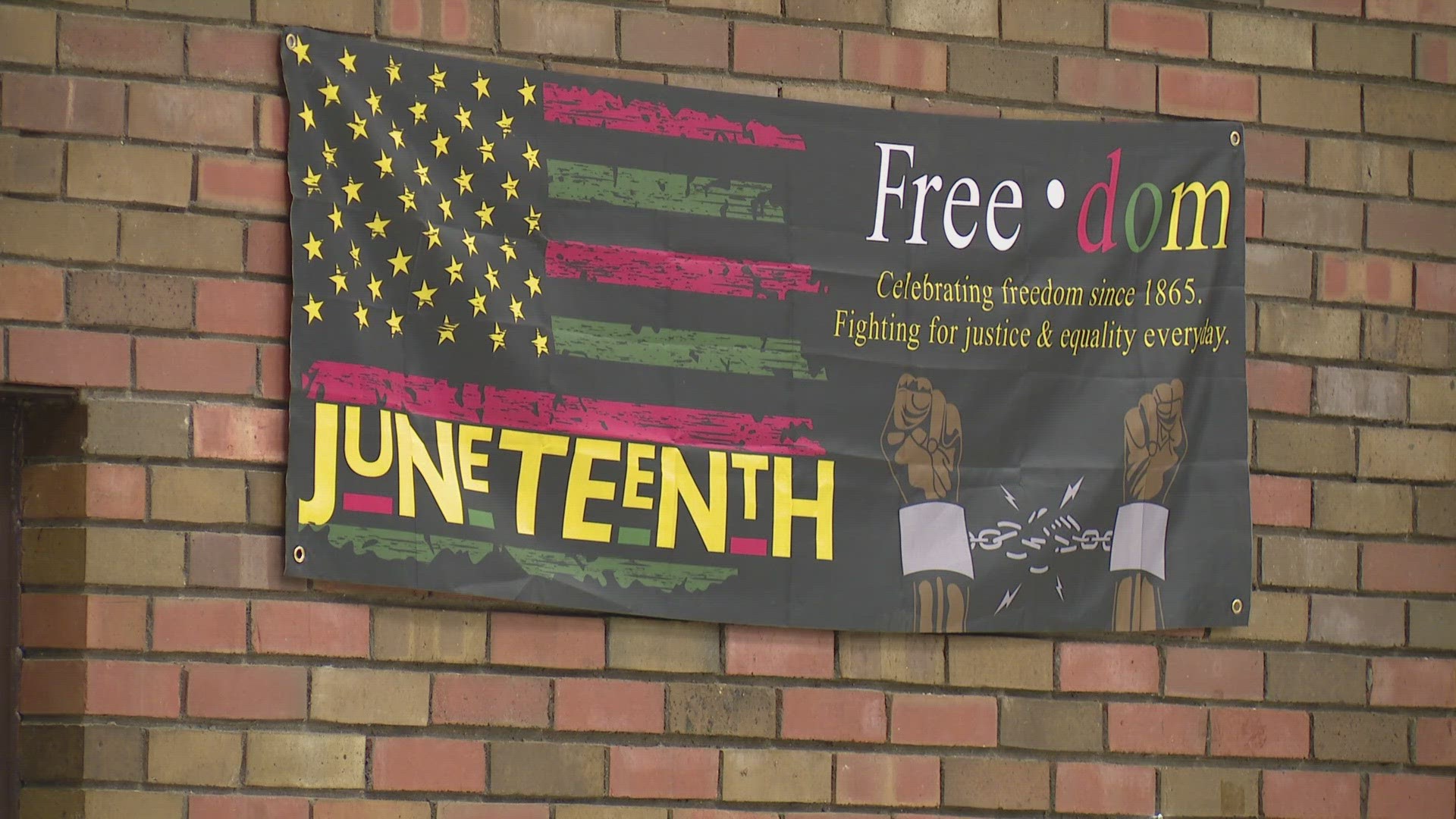 Group kicks off Juneteenth with cleanup project in north St. Louis County. Area leaders, students and police officers were out volunteering Monday.
