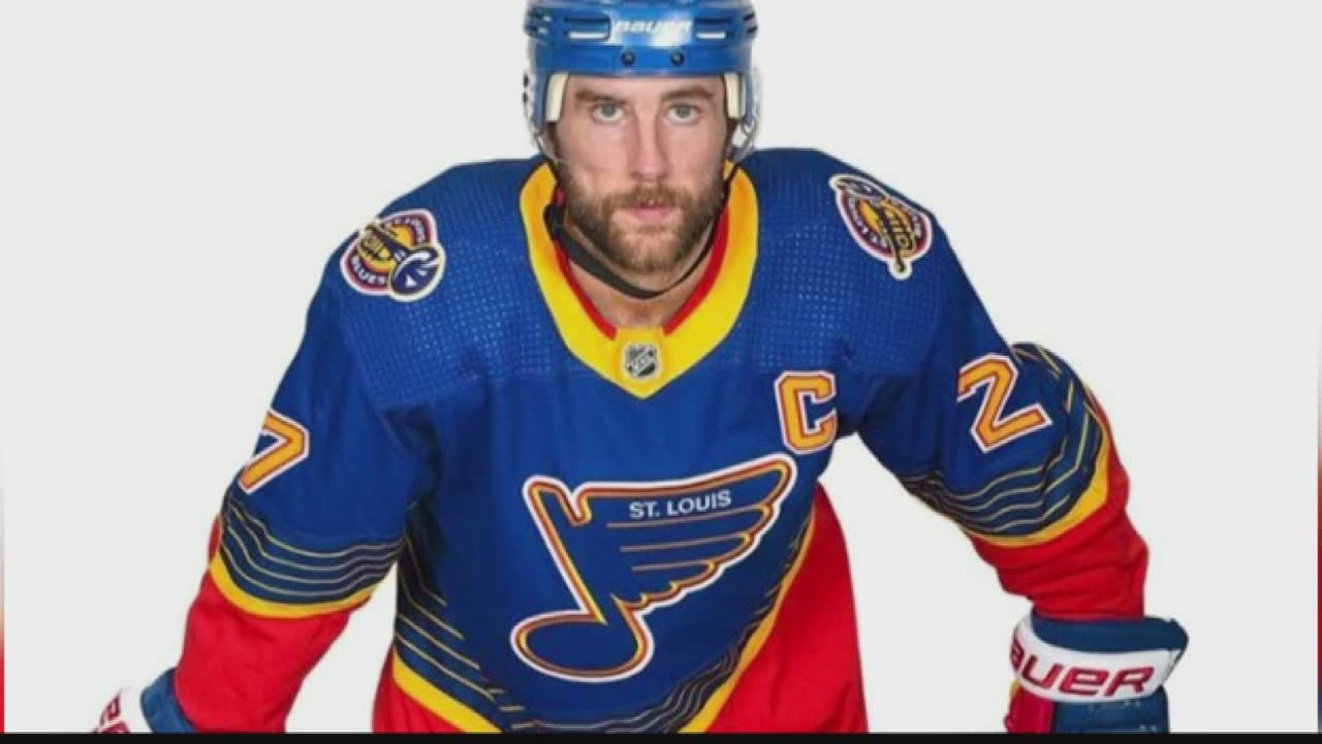 It's a blast from the past. The Blues revealed their 90s vintage jersey that they'll wearing for three home games this season.