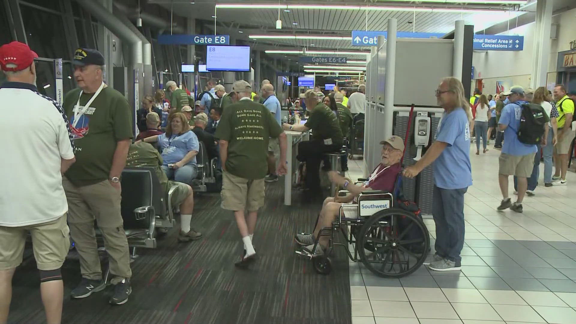 On Tuesday, 66 veterans and family members gathered at Lambert Airport before taking off for D.C. It comes 2 days before the 80th anniversary of D-Day.