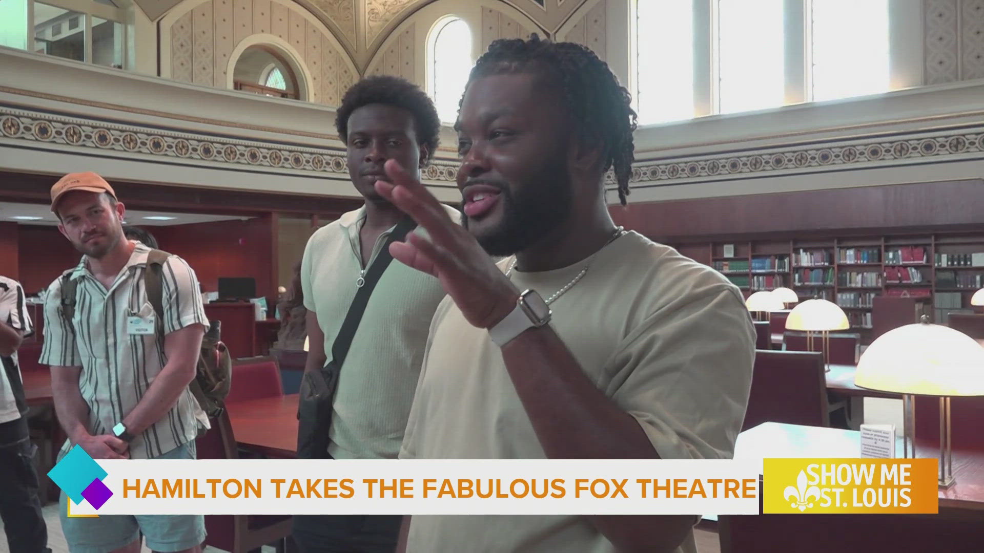 Multiple members of the cast hit locations in St. Louis to learn about our city's connection to the story of Hamilton.