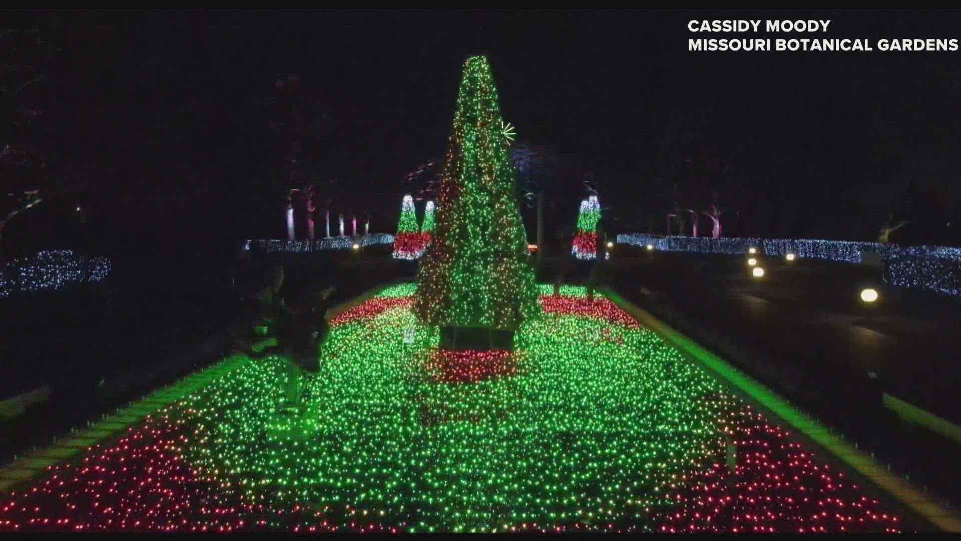 Two million lights adorn the gardens for the 10th annual Missouri Botantical Garden Glow.