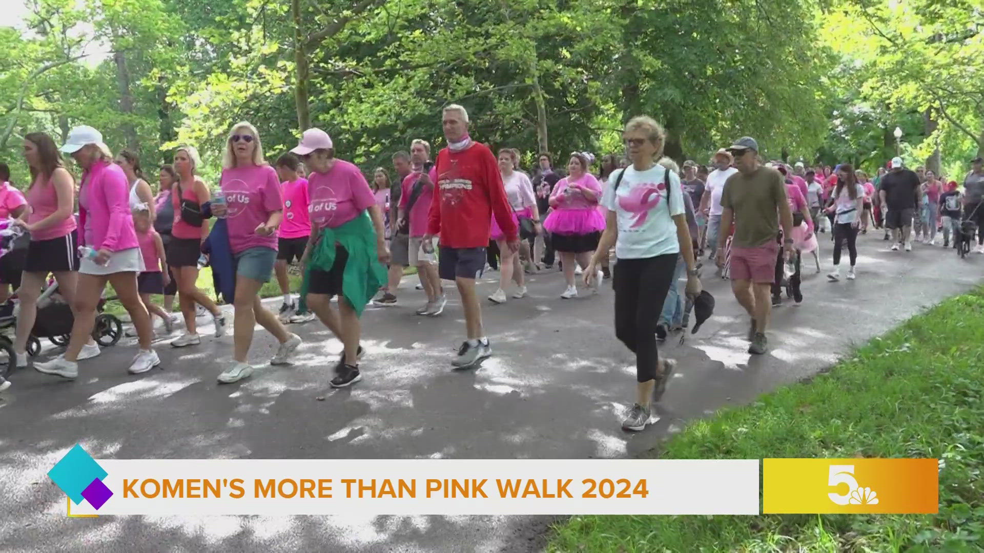 The sun broke through the trees just as walkers hit the trail toward a brighter future for breast cancer survivors.