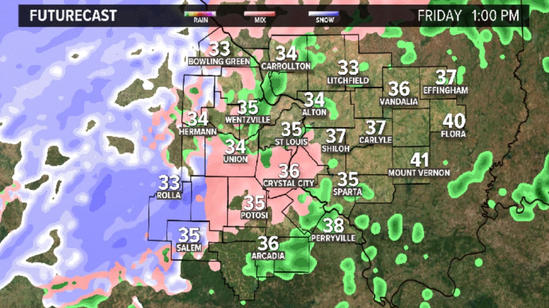 St. Louis weather: More snow, sleet expected Friday afternoon | ksdk.com