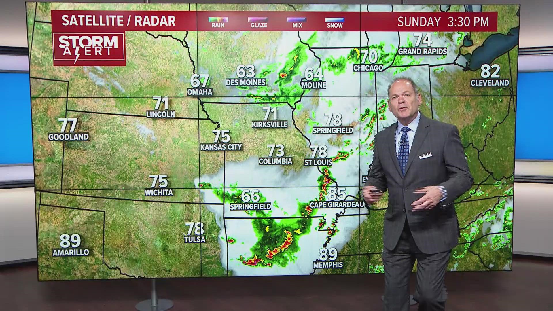 Severe storm risk Sunday for St. Louis area