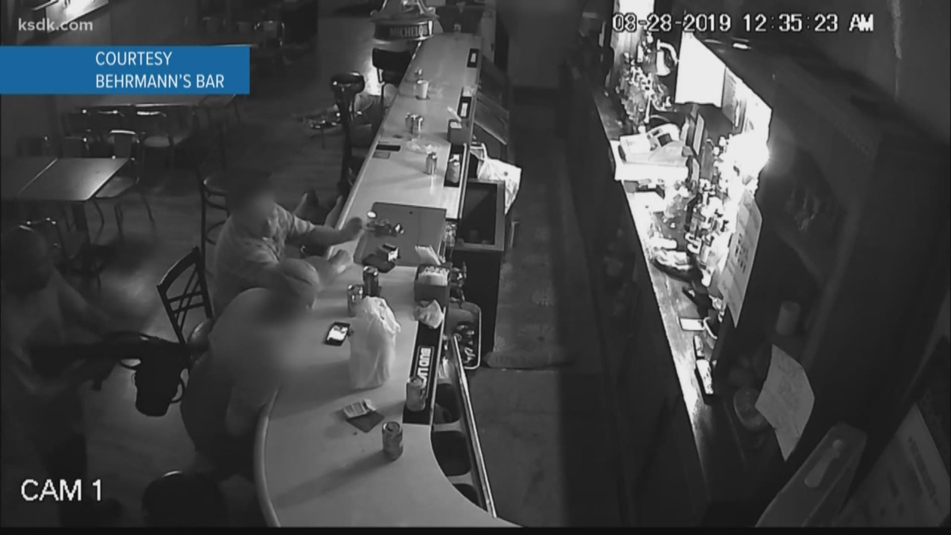 The man had a heavily modified pistol and robbed customers inside Behrmann's Tavern in Dutchtown.