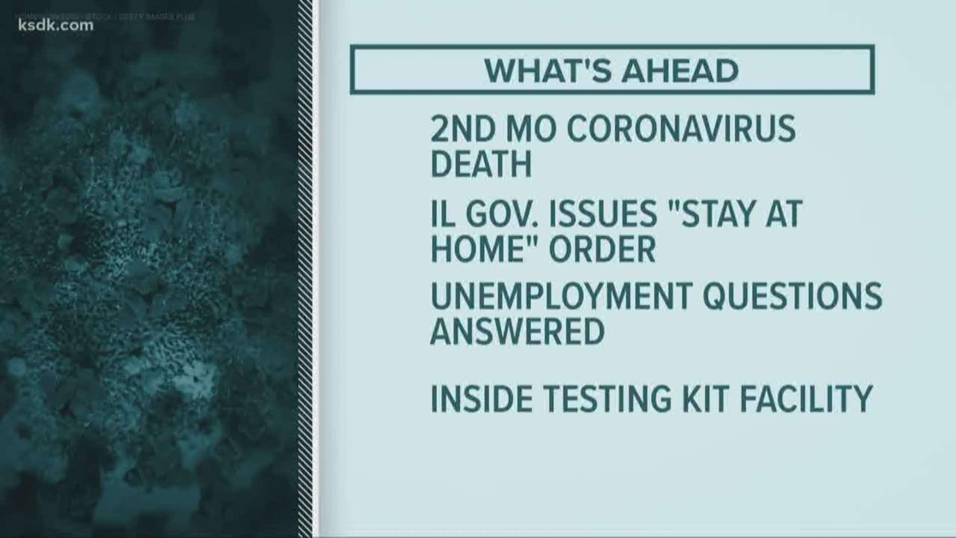 Governors in Missouri and Illinois released new updates on coronavirus in the bi-state. Illinois also is enacting a stay-at-home order.