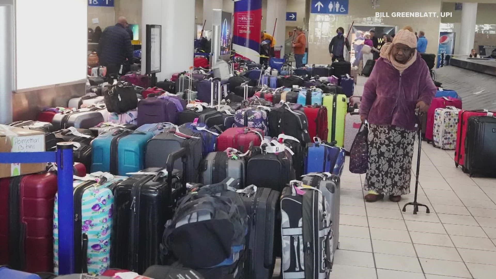 Several travelers are forced to go without their bags. They also have no idea when they will reach their destination.