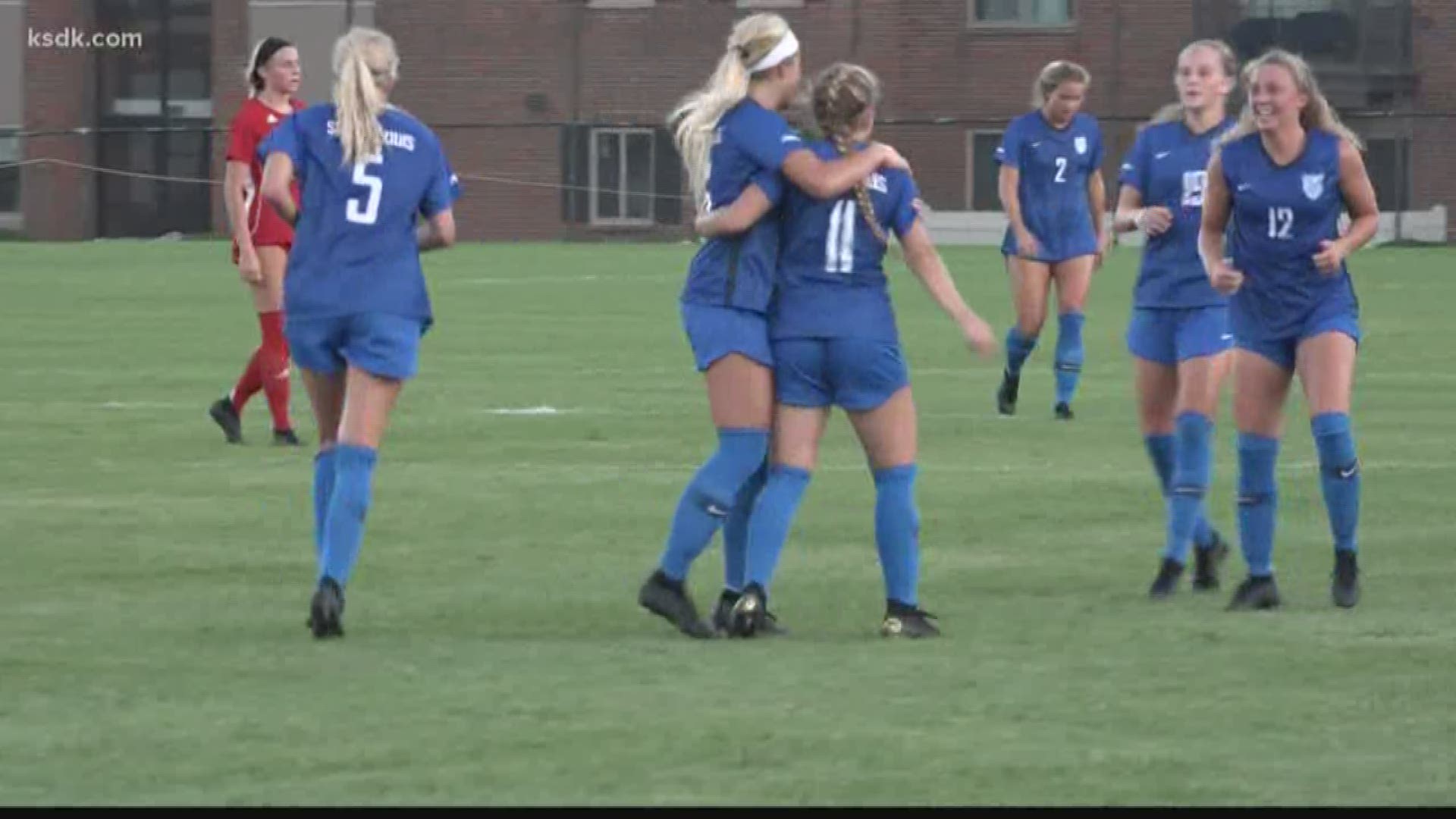 Hannah Friedrich nets the first goal as SLU never looked back taking down SIUE.