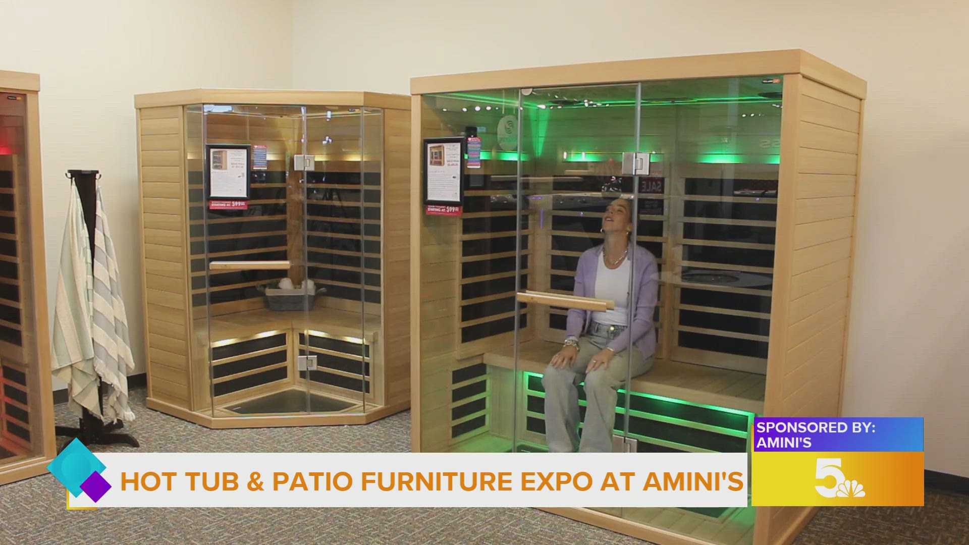 Invest in your health...at a great cost! Check out Amini's Hot Tub & Patio Furniture Expo.