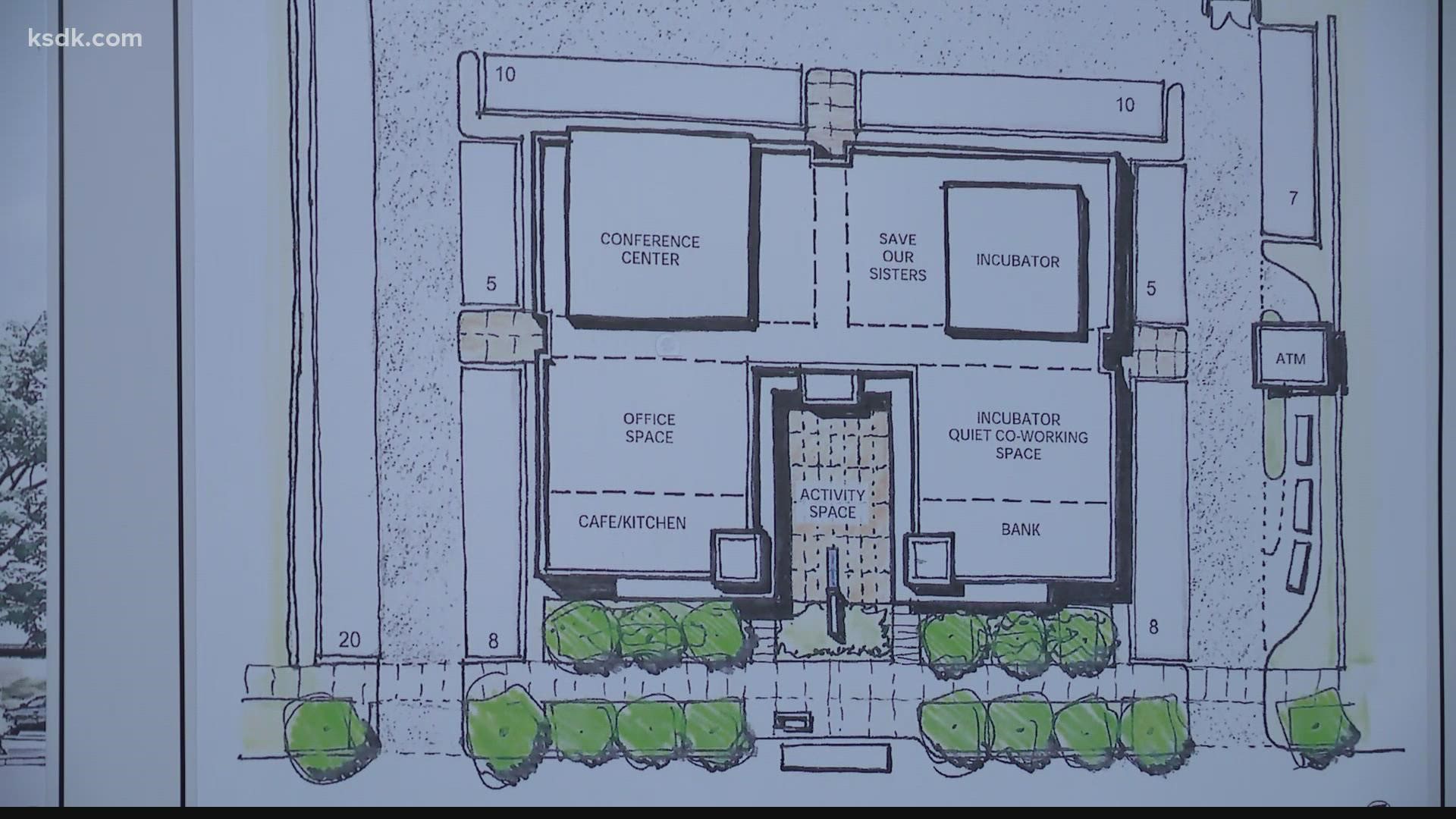 The organization plans to build a center and housing for senior citizens and a city plaza.