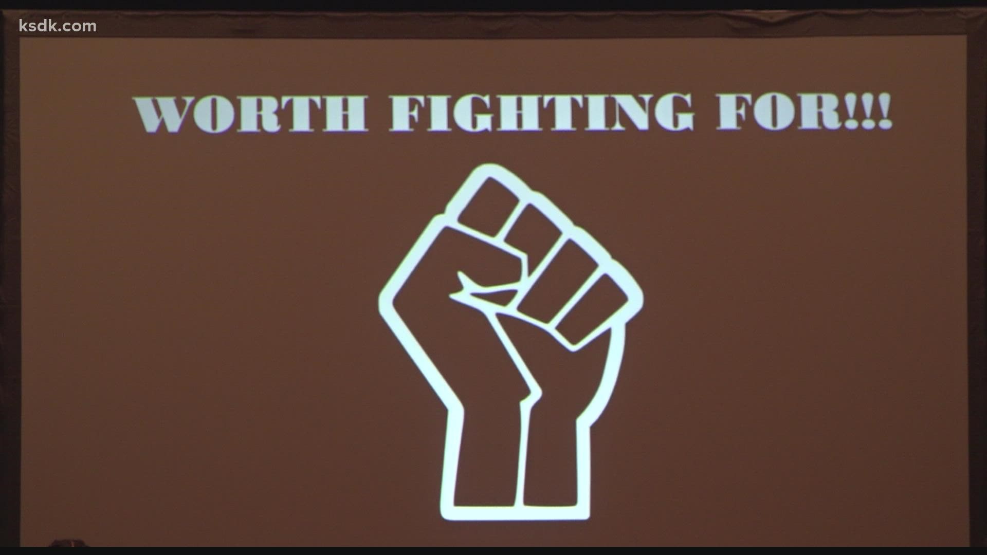 The 'Worth Fighting For' production is an adaptation of the school's reality. Students are raising awareness to keep the historic school from closing.