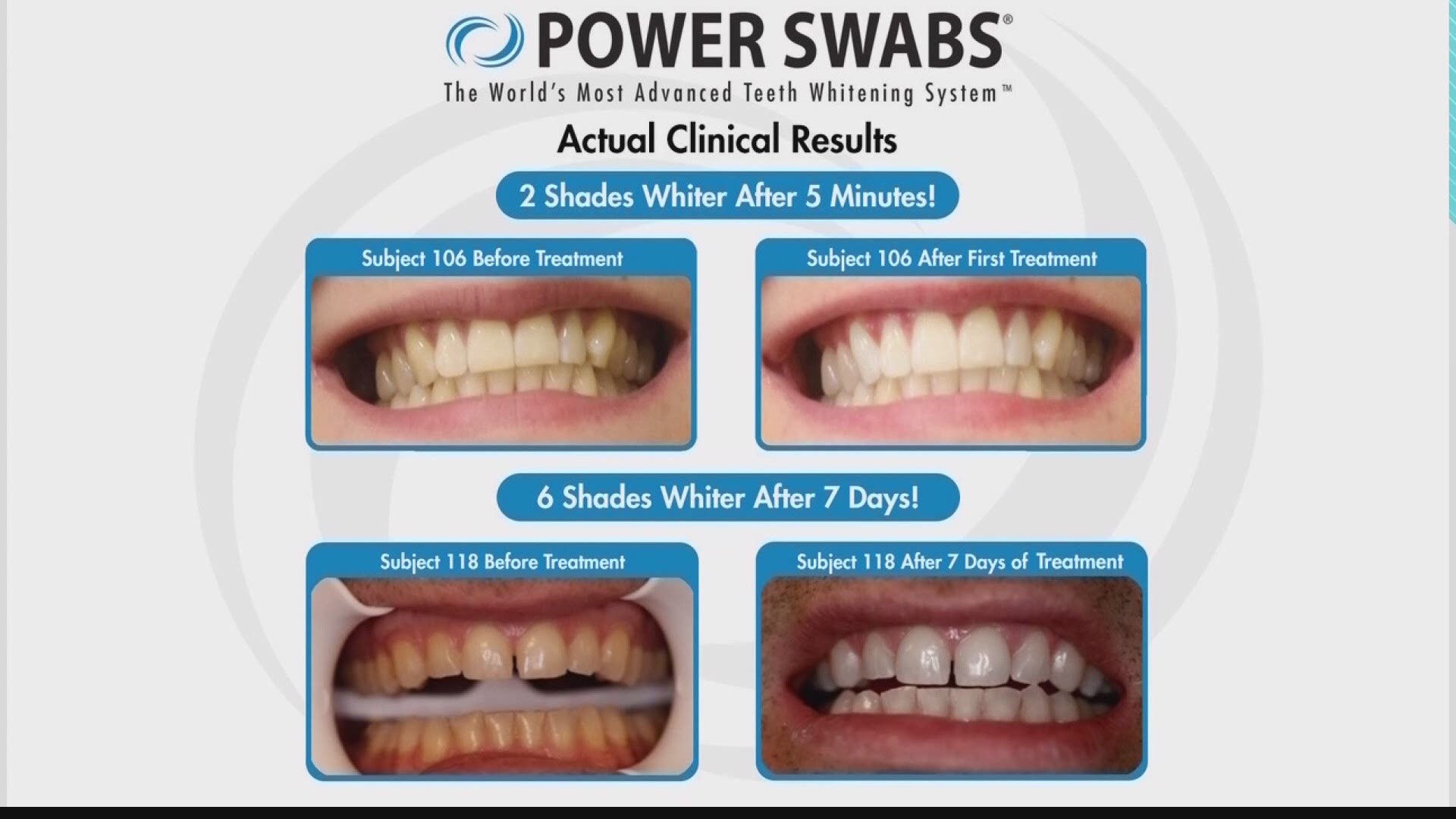 Looking for a whiter smile? Power Swabs can help!