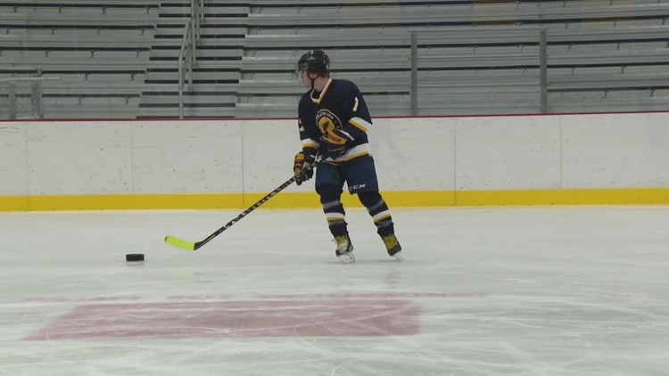 Metro east teen Josh Fields excels on the ice, without his sight