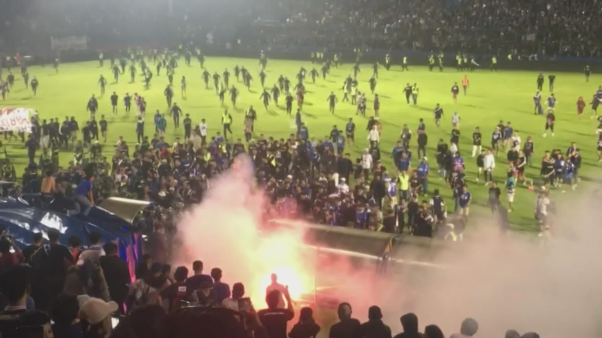 125 people were killed a soccer tragedy in Indonesia when fans rushed the field after the game. The incident is being investigated.